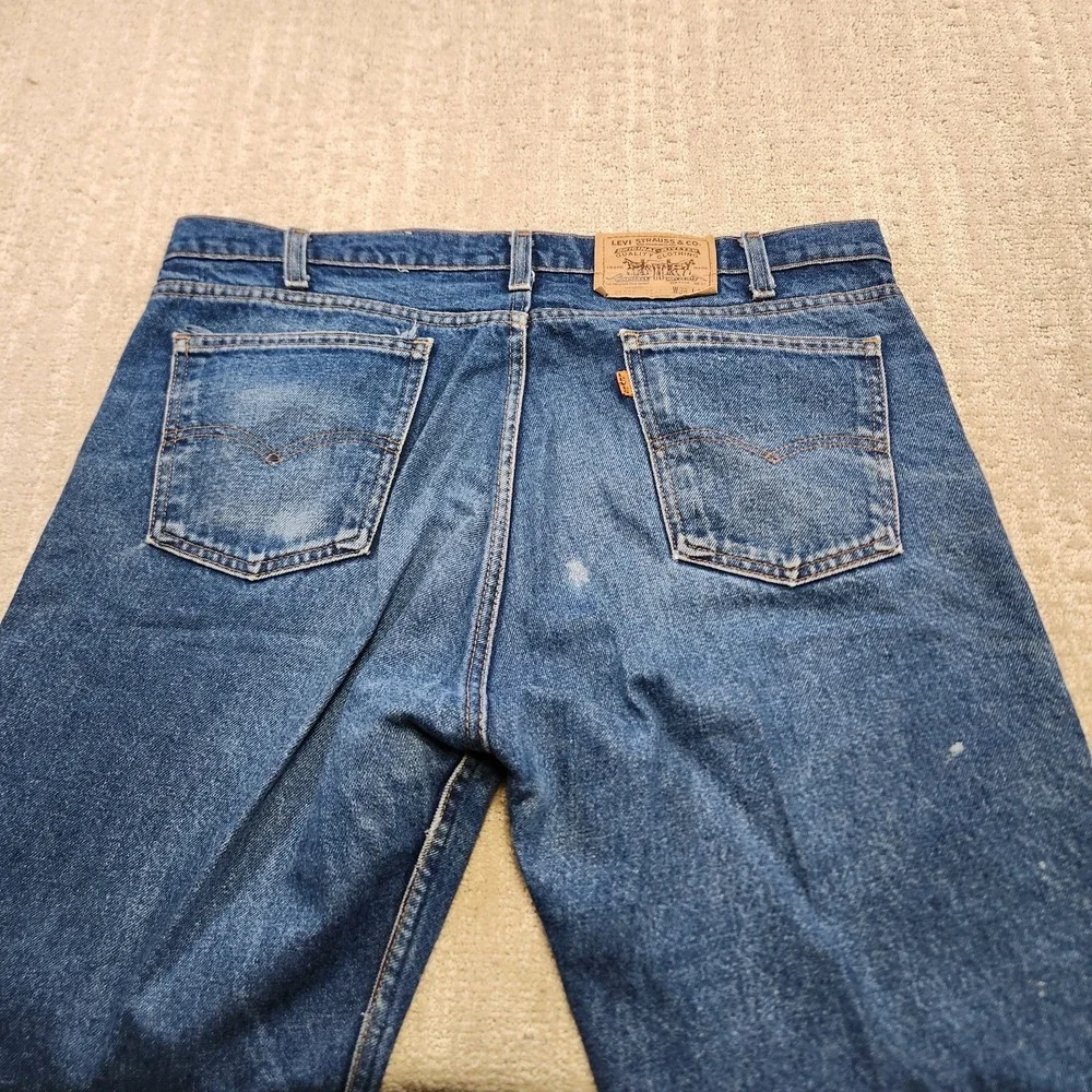 Vintage Levis 505 0217 Jeans Men 38x31 Orange Tab 80s USA Made Whiskers Straight
